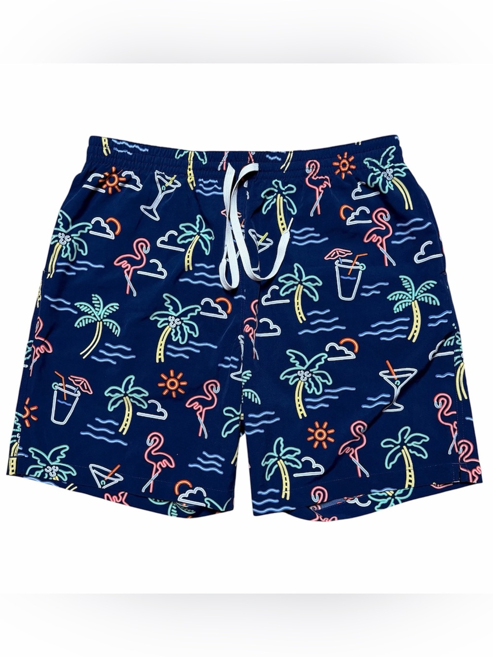 Chubbies The Neon Lights 7” Classic Swim Trunks XL Mesh Liner Quick Dry